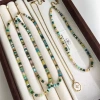Colorful stone pearl necklace, light luxury, niche, grand and high-end feel, beaded collarbone chain, natural stone dopamine neck chain necklace Application Scenario